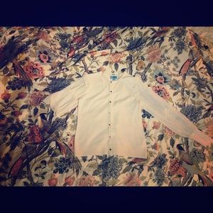 CeCe Ruffle Dot Cardigan